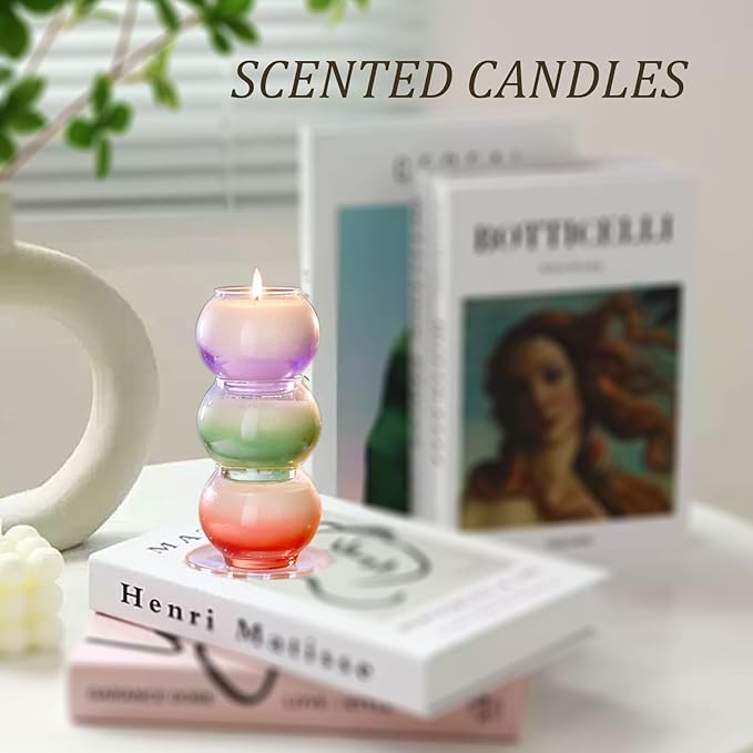 Scented Candles Set 8 Pack, Jar Candles for Home Scented, 4 oz Small Soy Wax Candle, 25 Hour Long Lasting, Aromatherapy Relaxing Candle for Women, Decorative, Christmas Gift - Bloomnest