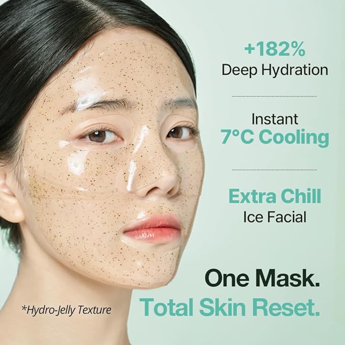 NDP Collagen Cica Cooling Hydro Mask – World’s First Freeze-Ready Hydrogel Face Mask with 55,000Da Vegan Collagen, Real Mugwort & Centella – Korean Mask for Sensitive Skin (36g x 4ea) - Bloomnest