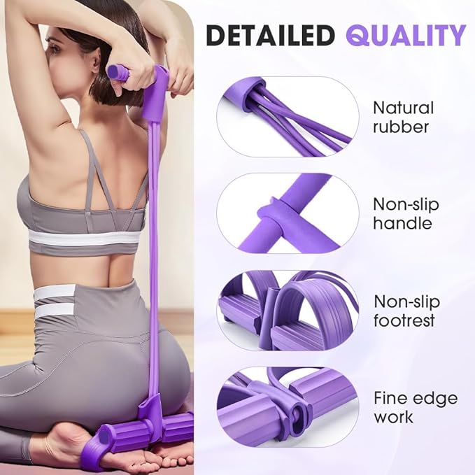 2026 New 21 Fitness Resistance Bands-4 Tube Pedal Ankle Puller, Stretching Bands for Arm and Leg Workouts, Stretching Workout Fitness Bands for Arm Weights Exercise Equipment - Bloomnest