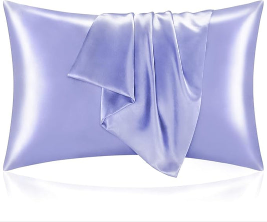 BEDELITE Satin Pillowcase for Hair and Skin, Super Soft and Cooling Similar to Silk Pillow Cases 2 Pack with Envelope Closure, Gift for Women Men(20"x36" King Size, Lilac) - Bloomnest