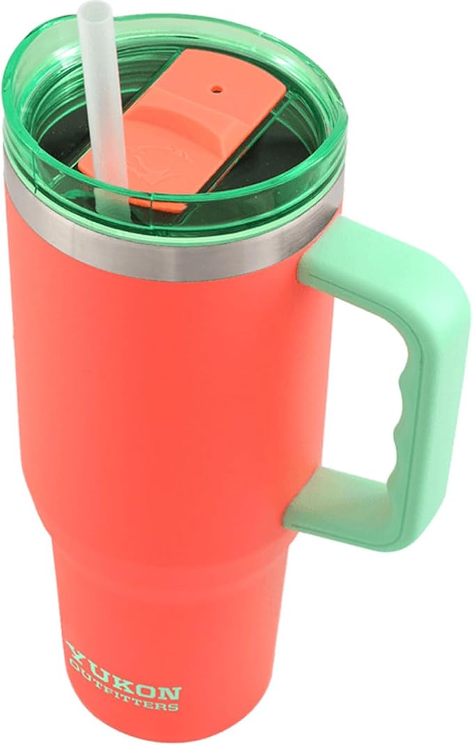 Yukon Outfitters Fit Forty 40oz Double Wall Vacuum Insulated Stainless Steel Tumbler with Reusable Straw & Ergonomic Handle | For Hot or Cold Beverage, Sundance - Bloomnest