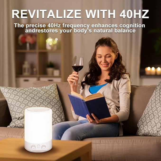 USB 40HZ Light Therapy, Brain Stimulating Lights, Memory Support Therapy Lamp Sound & Light Wave Generator Improve Mood, Memory and Cognition - Bloomnest