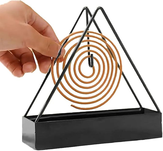 Designer Portable Iron Mosquito Coil Holder with Handle - Fireproof Material Incense Holder - Bloomnest