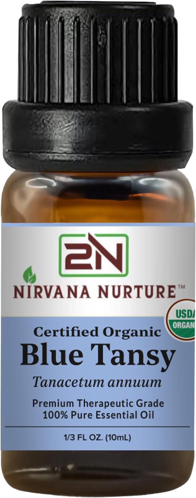 Blue Tansy Essential Oil, USDA Certified Organic, 100% Pure Undiluted, Aromatherapy Oil for Diffuser, Hair & Skin Care NirvanaNurture