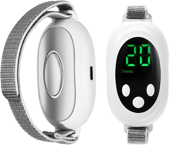 Anxiety Relief Device - Handheld Sleep Aid with Low-Frequency Pulse, Portable Microcurrent Therapy for Insomnia & Stress Relief, USB Rechargeable (White, 1Pcs) Bloomnest