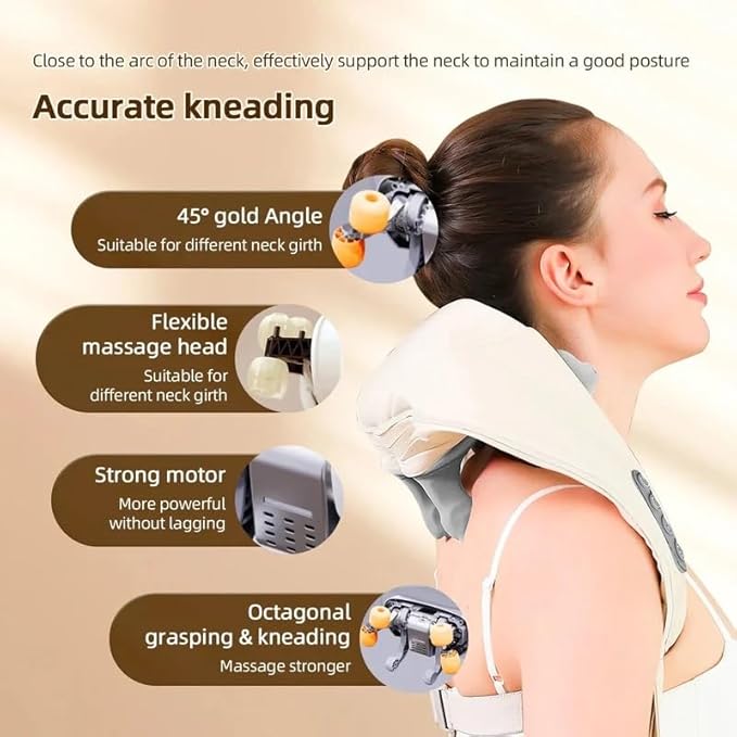 Neck Massager with Heat, Shoulder Massager, Shiatsu Neck and Back Massager, Muscle Pain Relief-Office, Home & Car - Bloomnest