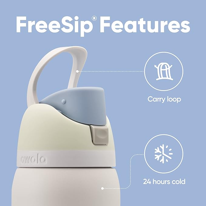 Owala FreeSip Insulated Stainless Steel Water Bottle with Straw for Sports, Travel, and School BPA-Free Sports Water Bottle, 40 oz, Iced Breeze Owala