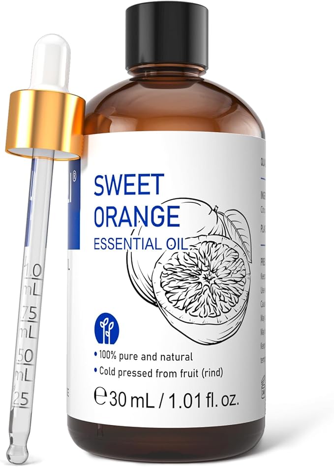 HIQILI 30ML Sweet Orange Essential Oil - Pure and Natural for Diffuser, Skin - 1 Fl Oz - Bloomnest