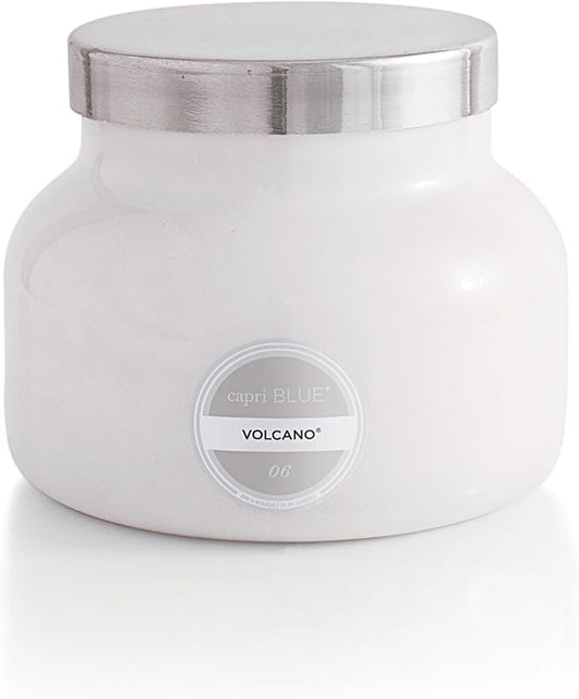 Capri Blue Volcano Scented Candles - Luxury Glass Jar Candles for Home Scented with Tropical Fruit & Sugared Citrus - Soy Wax Blend - Capri Blue Volcano - White Color (19 oz) - Bloomnest