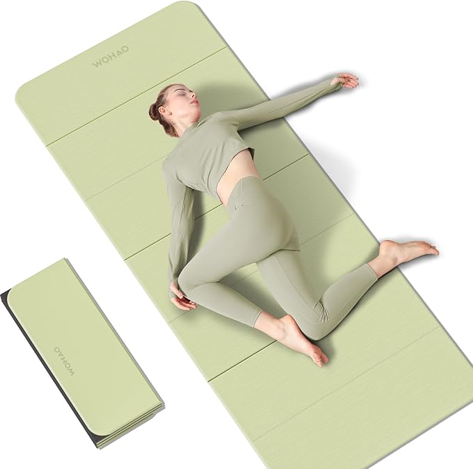 7-Fold Yoga Mat 70"x24" - 1/2 Inch Thick Folding Exercise Mat, Compact Non-Slip TPE Mat for Travel, Storage, Yoga & Home Gym, Lightweight & Portable - Bloomnest
