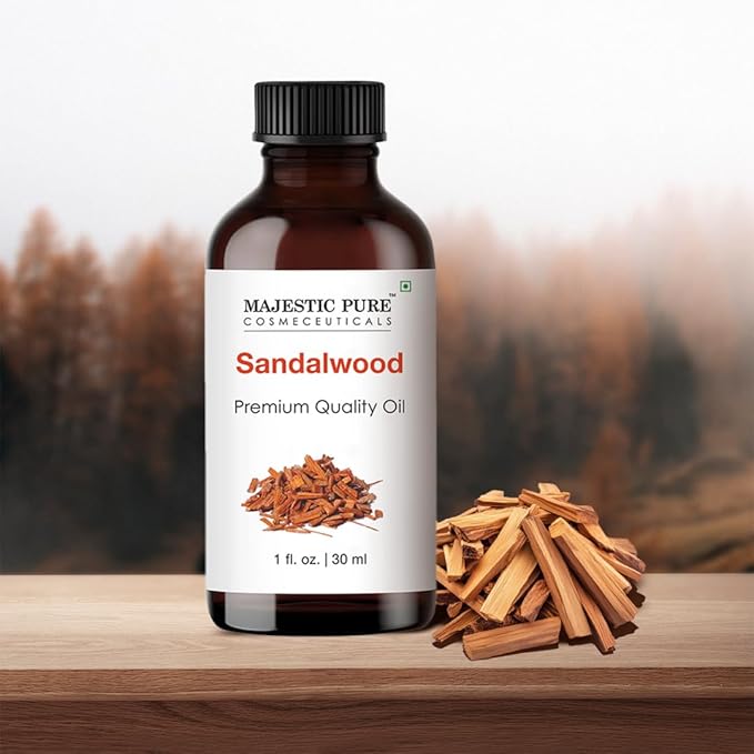 Majestic Pure Sandalwood Essential Oil with Glass Dropper - 1 Fl Oz - 100% Pure and Natural Sandalwood Oil - Premium Grade Essential Oils for Diffuser, Aromatherapy, Soap and Candle Making - Bloomnest