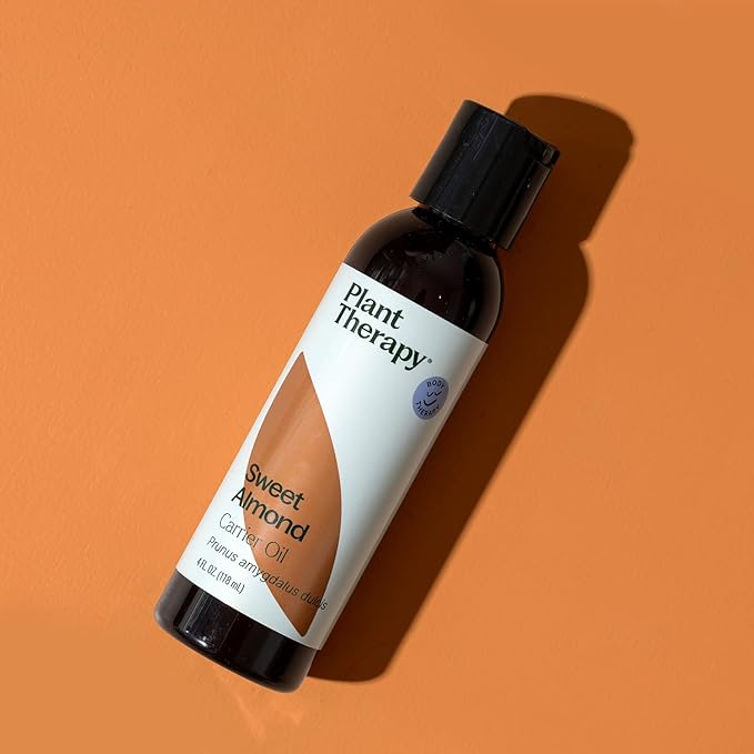 Plant Therapy Sweet Almond Oil - for Skin, Hair, Body, Face & Baby - Natural Moisturizer, Massage & Aromatherapy Carrier Oil 100% Pure, Cold Pressed California Almonds, Made in USA, 4 oz - Bloomnest