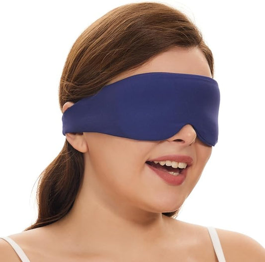 ALASKA BEAR Sleep Mask for Side Sleepers Patented Design, Cup-Shaped and Extra-Soft, 100 Blackout Eye Mask Shades Cover for Men and Women Home or Travel, Machine Washable, Colbot Blue - Bloomnest