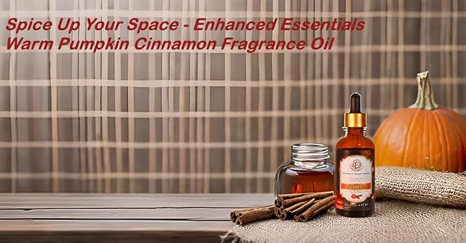 Luxurious Pumpkin Cinnamon Fragrance Oil by Enhanced Essentials|Holiday Mood Aromatic Oil for Diffuser,Laundry, Aromatherapy,Perfume,Gifting,Soap & Candle Making|with Glass Dropper|100 ml Bloomnest
