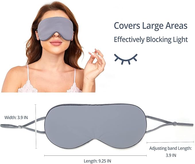 Sleeping Mask 2 Pack, Warm, Cool Double-Sided Use of Sleep Mask, Super Soft Blindfold with Adjustable Strap, Block Out Light, Comfort Sleep Eye Mask for Travel Meditation Nap - Bloomnest