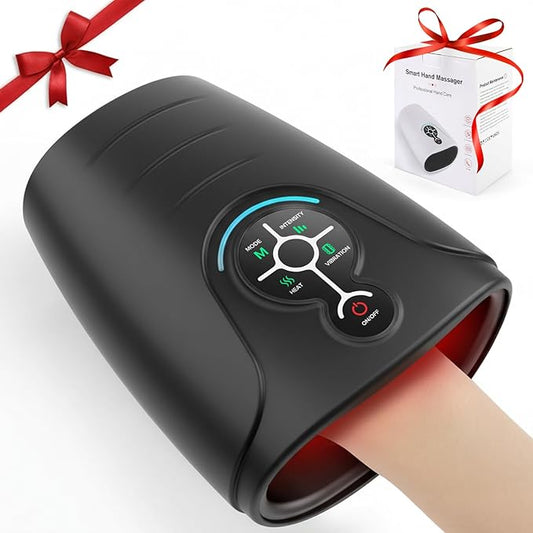 AERLANG Hand Massager Hand Massage Machine with Heat and Compression Birthday Gifts for Women Husband Gifts Electric Hand Massager for Arthritis and Carpal Tunnel Cordless Massagers