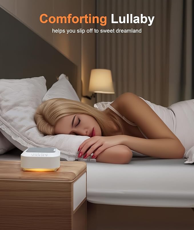 Sound Machine - White Noise Machine with Night Light & Sleep Timer, 28 Non Looping Natural Soothing Sounds, Sleep Therapy for Baby, Adults, Home, Office, Travel