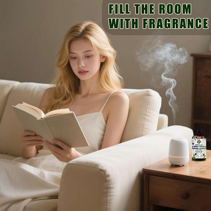 Gardenia Essential Oil (4 oz/120 ml) — Gardenia Oils for Aromatherapy, diffusers, humidifiers, Home fragrances, DIY Skincare, soap Making, DIY Candle, Relaxation, Yoga, and Meditation - Bloomnest