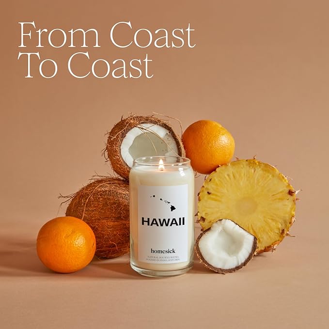 Homesick Premium Scented Candle, South Dakota - Scents of River Water, Lavender, Rosemary, 13.75 oz, 60-80 Hour Burn, Natural Soy Blend Candle Home Decor, Relaxing Aromatherapy Candle - Bloomnest