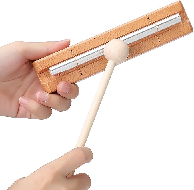 Energy Chimes Percussion Hand Bells: Solo Tone Chime Music Instrument with Mallet for Yoga Meditation Sound Healing Teachers' Classroom Tools - Bloomnest