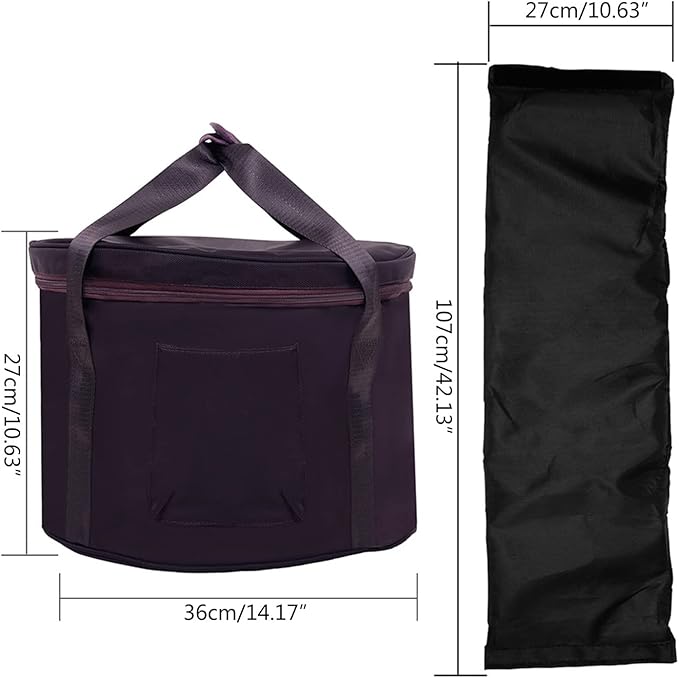 Thicken Yoga Singing Bowl Bag Portable Padded Carry Cases Bag Meditation Crystal Bowl Storage Carrying Bag Durable Crystal Singing Bowl Bags Carry Bag - Bloomnest