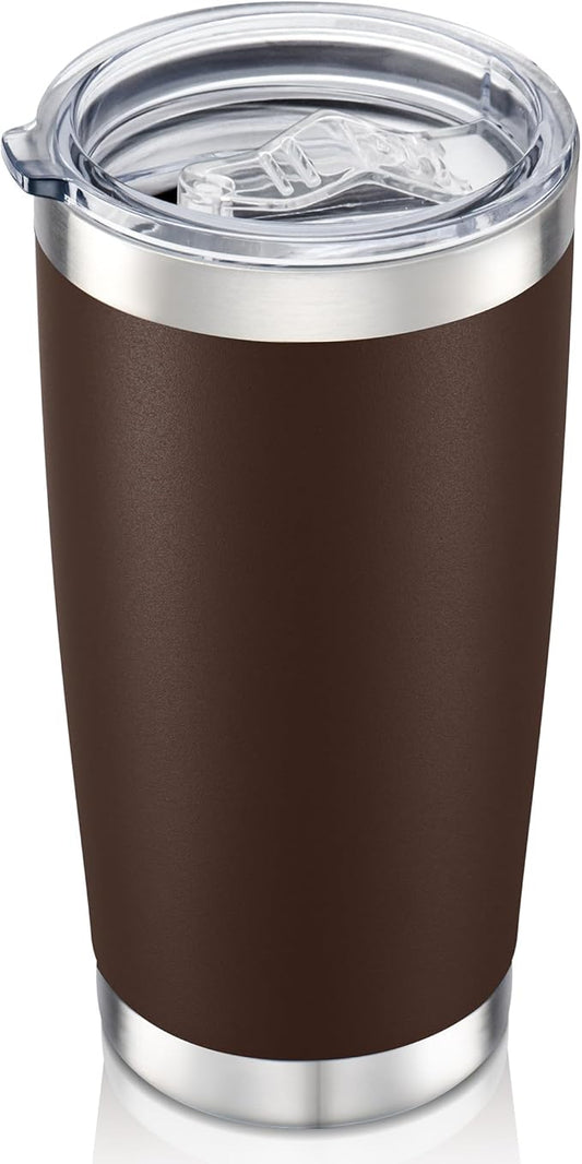 20 oz Tumbler with Lid Stainless Steel Insulated Tumblers Double Wall Vacuum Coffee Mug Powder Coated Tumbler Cups for Cold and Hot Drinks, Coffee, 1 pack