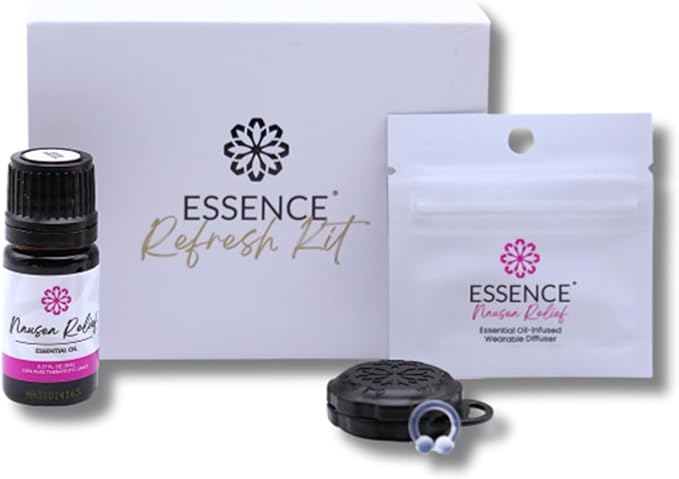 Essence Wearable Aromatherapy Nasal Diffuser – Nausea Relief Essential Oil Nose Ring Refresh Kit – Personal Scent Clip for Travel, Work & Everyday Use – Made in USA - Bloomnest
