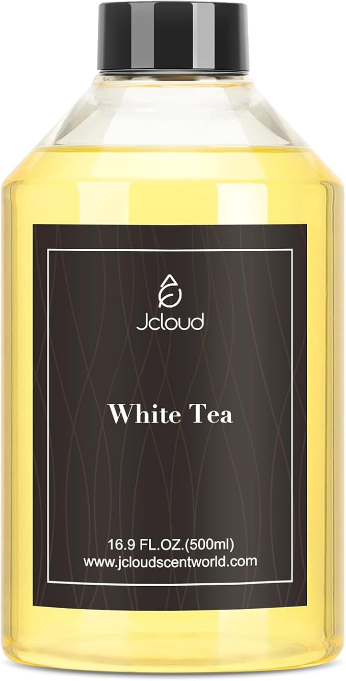 JCLOUD White Tea Hotel Diffuser Oil - 16.9 Fl Oz (500mL) - Luxury Cold Air Diffuser Oil Refill & Hotel Scent Essential Oils Bulk for Home, Aromatherapy, Offices - Bloomnest