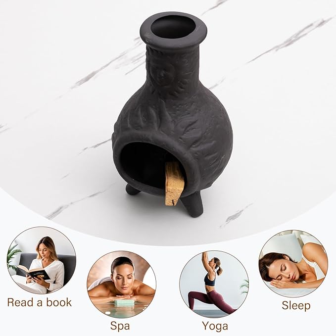 Handmade Palo Santo Holder & Incense Cone Burner-Elegant Sage Smudging Accessory with Capacity for Spiritual Rituals & Energy Cleansing-Thoughtful Gifts for Meditation, Yoga, Aromatherapy - Bloomnest