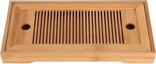 Joyzan Chinese Tea Tray, Mini Bamboo Japanese Gongfu Serving Plate Kung Fu Water Storage Drainage Table Small Wooden Natural Wood Set Box Reservoir Drawer Type Box Household Home Office Teahouse - Bloomnest