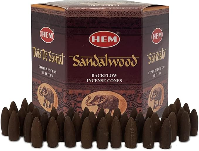 Sandalwood Backflow Incense Cones for Waterfall Inciensos Aromaticos|Incienso|Inciense|Insienso