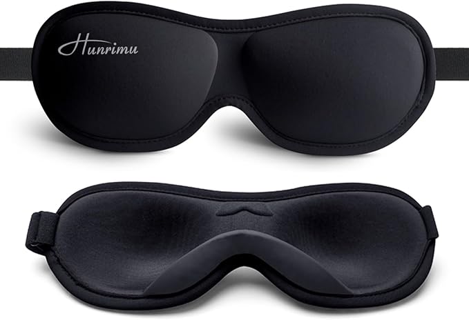 Sleep Eye Mask for Women Men, Eye Covers for Sleeping, 3D Sleep Mask for Travel Yoga Nap (Black) - Bloomnest