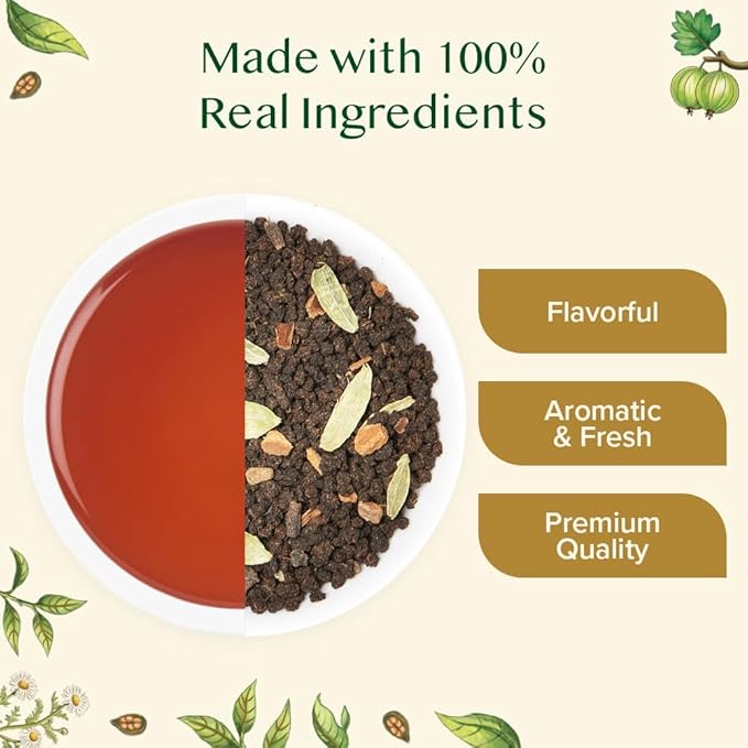 VAHDAM, Assorted Chai Tea Loose Leaf Tea Gift Set (10 Flavors) Gift Ideas for Women & Men | Indian Exotic Chai Tea Blends | Resealable Ziplock Pouch | Gifts for Him/Her - Bloomnest