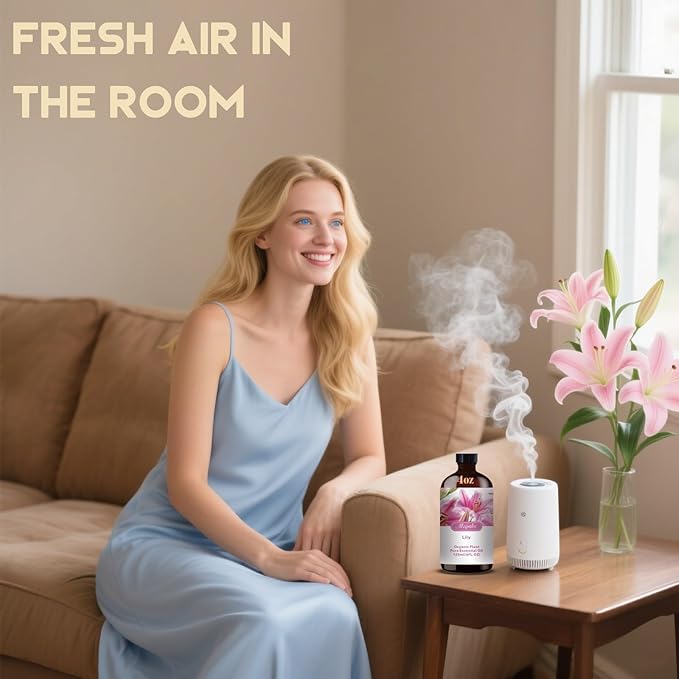 Lily Fragrance Oil-Lily Essential Oil 4.33oz (130ml)-100% Pure Natural Scent for Diffusers, Candles, Soap Making & Aromatherapy-Relaxing Home & Gift Essential Oil for Bath, Massage - Bloomnest