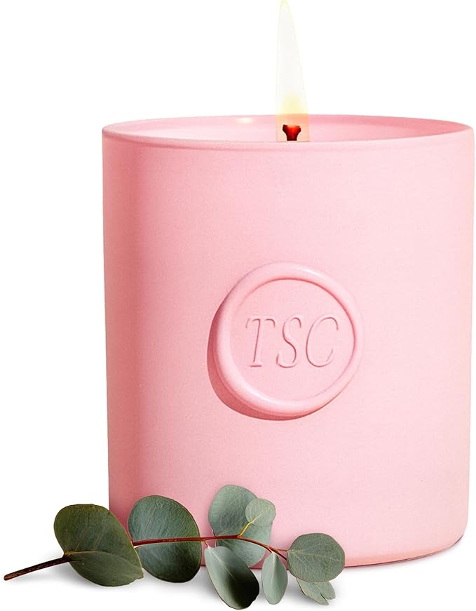 The Skinny Confidential Candle with Organic Eucalyptus Essential Oil - All-Natural Soy Wax Jar Candle - Non-Toxic Aromatherapy Candles for Home with Natural Cotton Wick - Paraben-Free & Non-GMO - Bloomnest