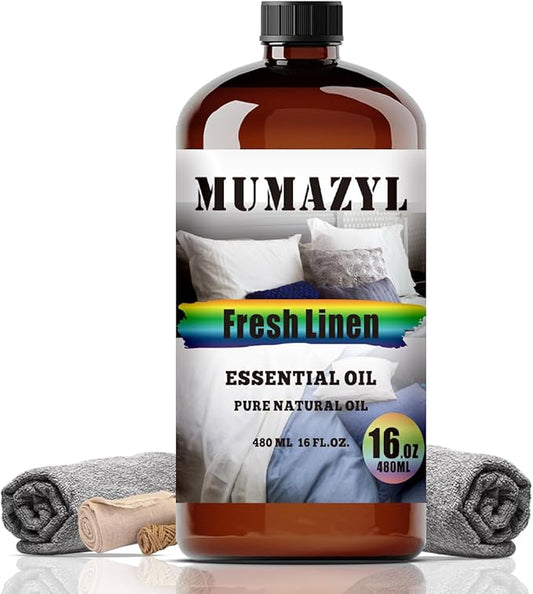 Fresh Linen Essential Oil, Fresh Linen Oil 16 Fl Oz 480ML for Diffuser Humidifier Yoga Cleaning DIY Candle Soap Making Fragrance Oils - Bloomnest