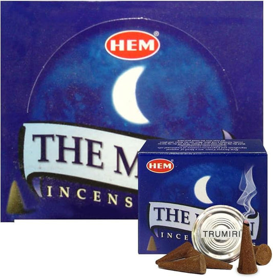 The Moon Incense Cones and Cone Incense Burner Bundle Insence Insense Hem Incense TRUMIRI