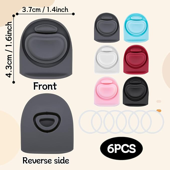 6 Sets Replacement Stopper and O Ring Gasket Compatible with Owala FreeSip 24oz 32oz,Water Bottle Lid Insert Cap Rubber Seal Parts for Owala 16/19/24/32/40oz Mouthpiece Accessories F7 Frokolla