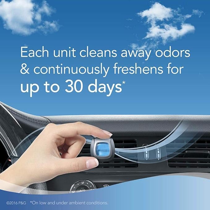 Febreze Car Air Fresheners, 2 Linen & Sky and 2 Hawaiian Aloha Scents, Odor Eliminator for Strong Odors (4 Count) - Bloomnest