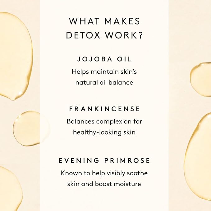 Naked & Thriving Detox Balancing Face Oil | Organic, Vegan, & Natural-Derived Skin Care | For Oily and Blemish-Prone Skin | with Jojoba, Primrose and Almond Oils f(1.18 oz/35 mL) - Bloomnest