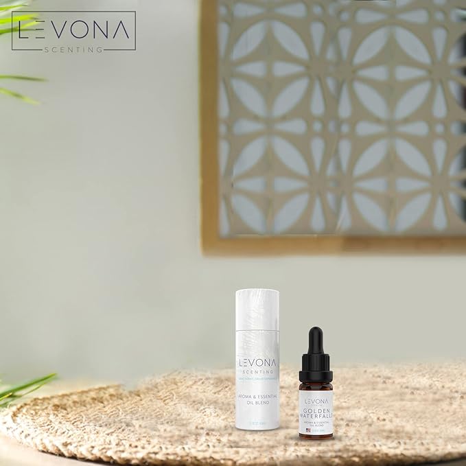 Levona Scent Pure Essential Oils for Diffusers for Home, Hotel & Office - Golden Waterfalls Essential Oils for Diffuser Oil and Humidifiers - Home Luxury Scents - Scented Fragrance Oil Blends - Bloomnest