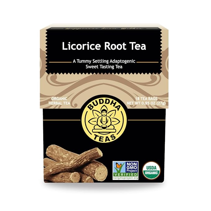 Buddha Teas - Organic Licorice Root Tea - Herbal Tea - For Health & Wellbeing - Immune Health & Digestion Support - Clean Ingredients - Caffeine Free - OU Kosher - 18 Tea Bags (Pack of 1) - Bloomnest