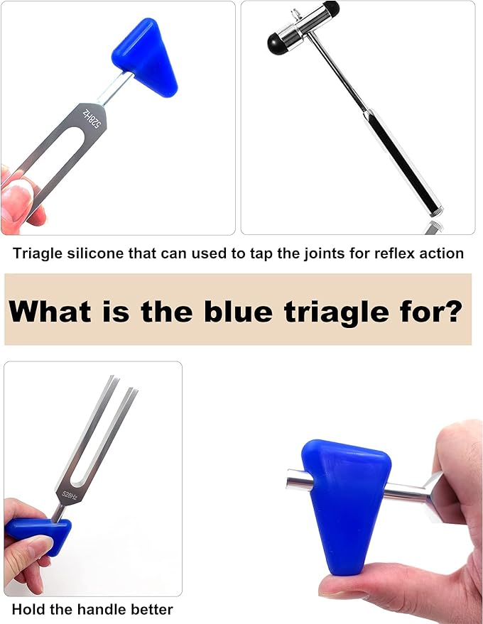 528 Hz Tuning Fork for Healing, DNA Repair, Reliever Stress and Perfect Healing Musical Instrument, with Blue Silicone Hammer - Bloomnest
