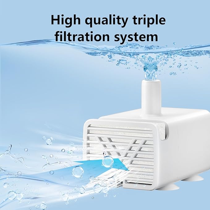 Cat Water Fountain Ultra Quiet Replacement Pump JY-830 Compatible with Stainless Steel Cat & Dog Drinking Fountains,Pump Protection Automatic Pet Water Fountain Water Pump (JY-830 Plus) - Bloomnest