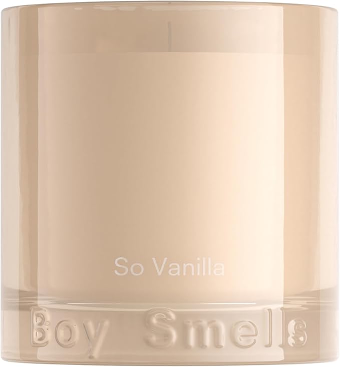 Boy Smells So Vanilla Candle - 8.5 oz - Aromatic Candle for Home with Almond Blossom, Vanilla and Amber - Up to 50-Hour Burn - Cotton Wick - Bloomnest