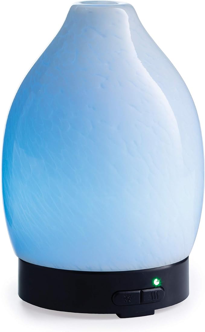 Airome Moonstone Medium Essential Oil Diffuser|100 mL Humidifying Ultrasonic Aromatherapy Diffuser 8 Colorful LED Lights, Intermittent & Continual Mist, Auto Shut-Off Airom%C3%A9