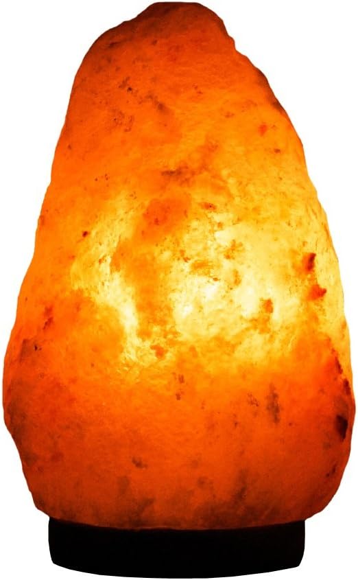 Himalayan Dimmable, Natural Himalayan Crystal Rock Salt Lamp Pink Light, Hand Crafted Wooden Base Direct from Foothills of The Himalayas Home Decor, Night Light & Gifts - Bloomnest