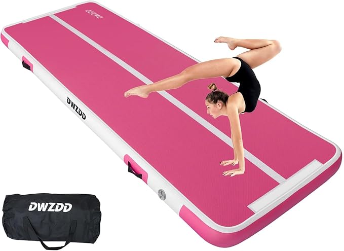 Dwzdd Gymnastics Air Mat 10ft/13ft/16ft/20ft Tumbling Mat Inflatable Gymnastics Tumble Track for Home/Gym/Training/Cheerleading/Water with Electric Pump