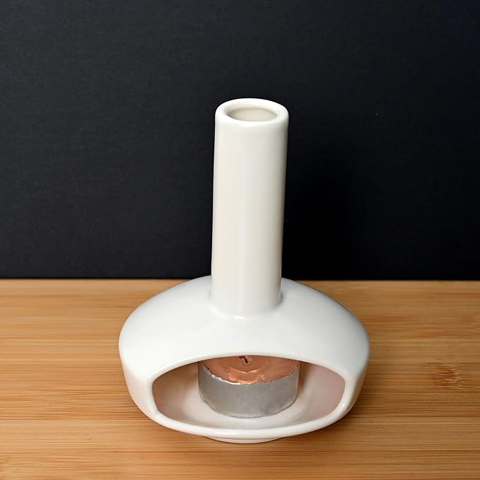 Cute Ceramic Palo Santo Holder – Handcrafted Modern Incense Cone Burning Stand – Adorable Smudge Bowl for Yoga Aromatherapy & Meditation for Home Decor – Unique Chimney Design - Bloomnest