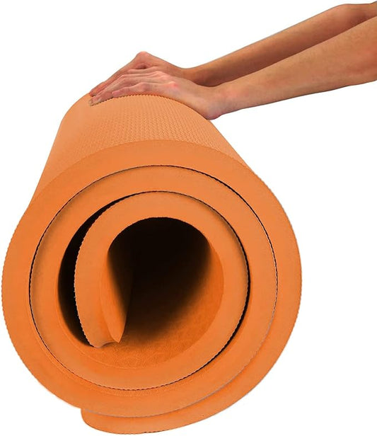 Hatha Yoga 4/5 inch TPE Yoga Mat Fitness & Exercise Mats Large Size 72"L x 32"W Non-Slip Anti-Tear For Women Men - Bloomnest